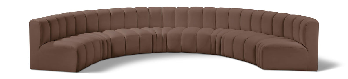 Arc - Faux Leather 8 Piece U-Shaped Modular Sofa