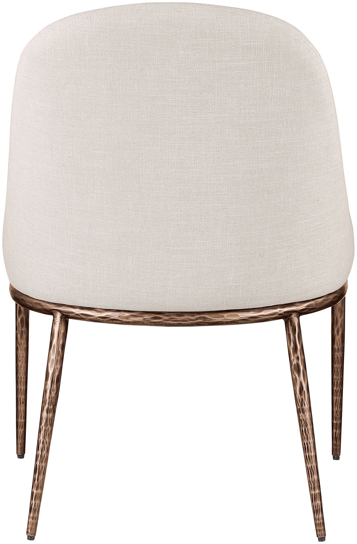 Ferro - Upholstered Dining Side Chair With Brushed Bronze Legs