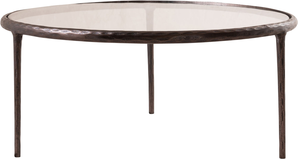 Evren - Glass Top And Aluminum Base Coffee Table