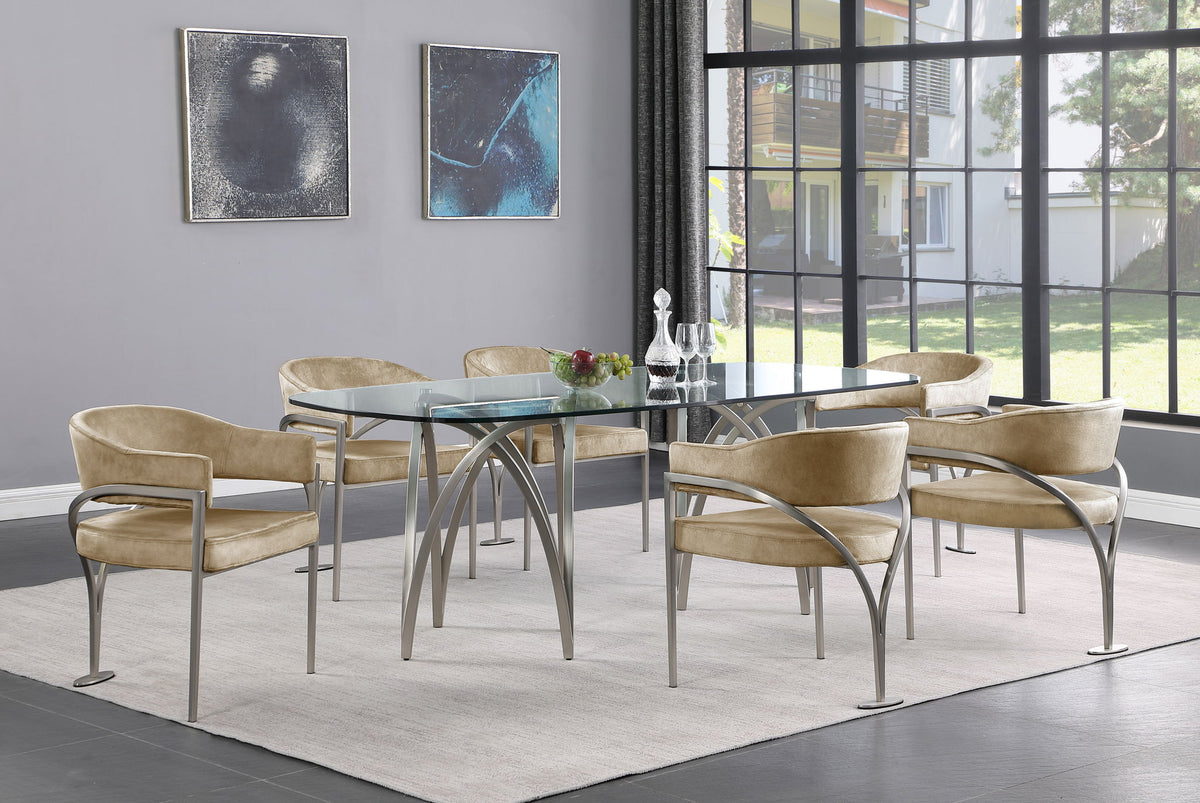 Madelyn - Dining Chair (Set of 2) - Brushed Chrome