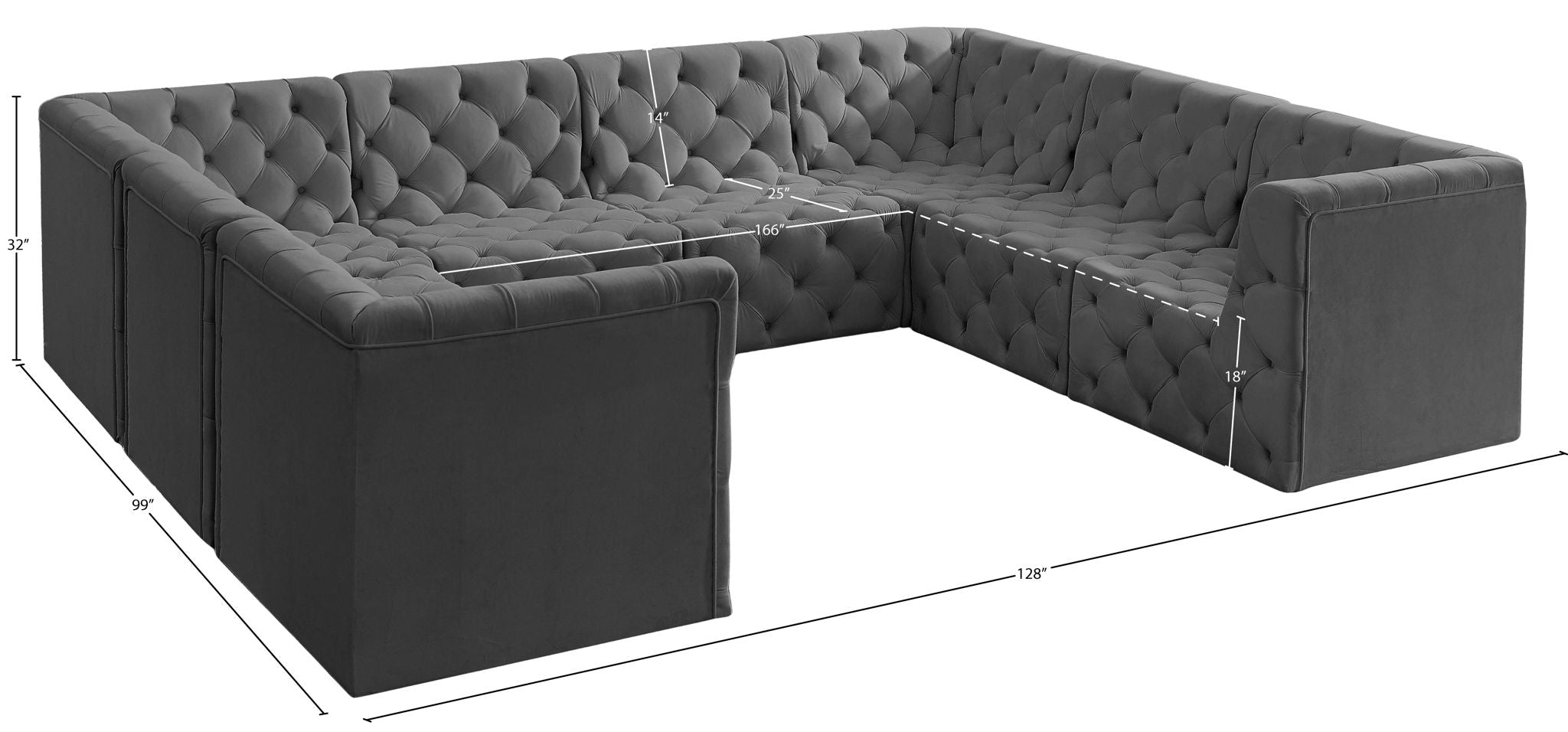 Tuft - 8 Piece Modular Sectional