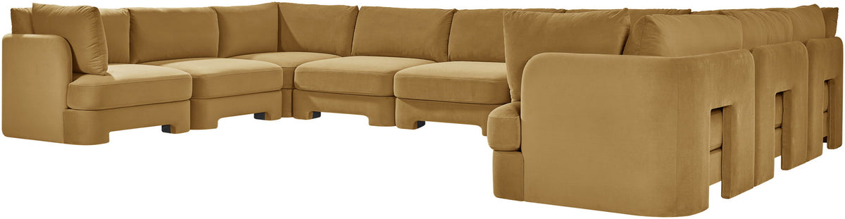 Hammond - Velvet Performance Fabric Upholstered 9 Piece Sectional