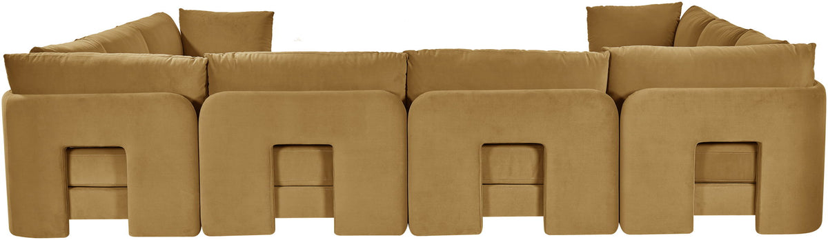 Hammond - Velvet Performance Fabric Upholstered 8 Piece U-Shaped Sectional