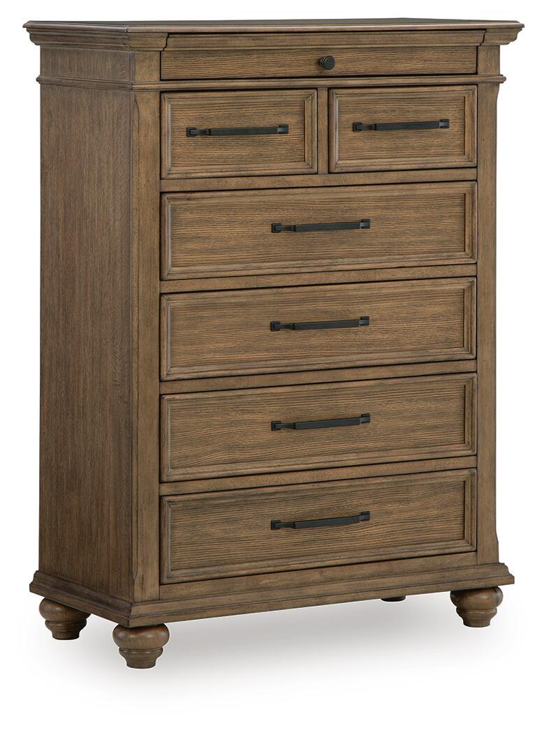 Karallin - Seven Drawer Chest - Medium Brown
