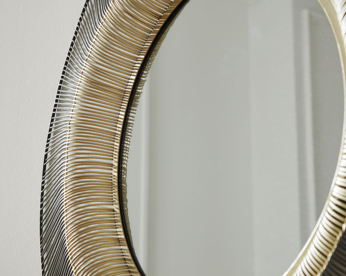 Dallmen - Accent Mirror - Black / Gold Finish