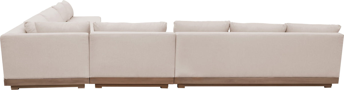 Solace - Olefin Fabric 5 Piece Outdoor Patio Modular Sectional