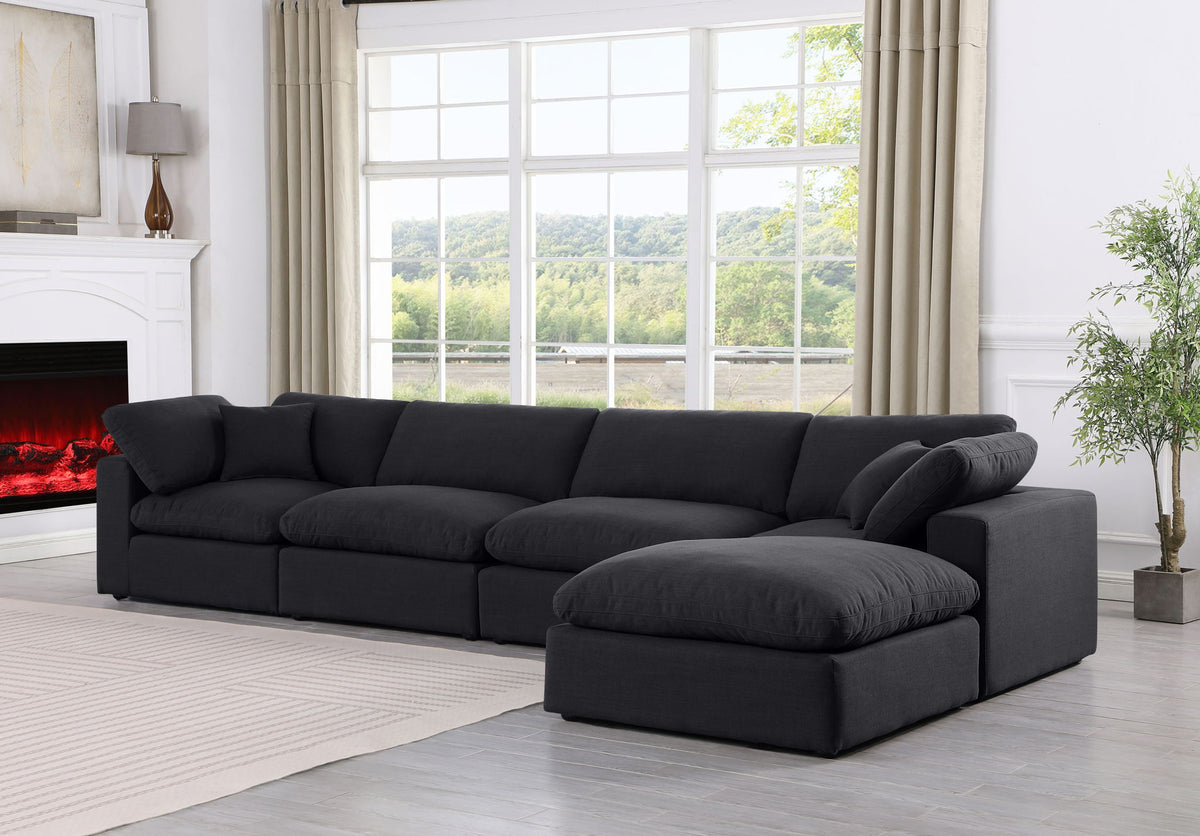 Comfy - 5 Piece Linen Modular Sectional With Chaise