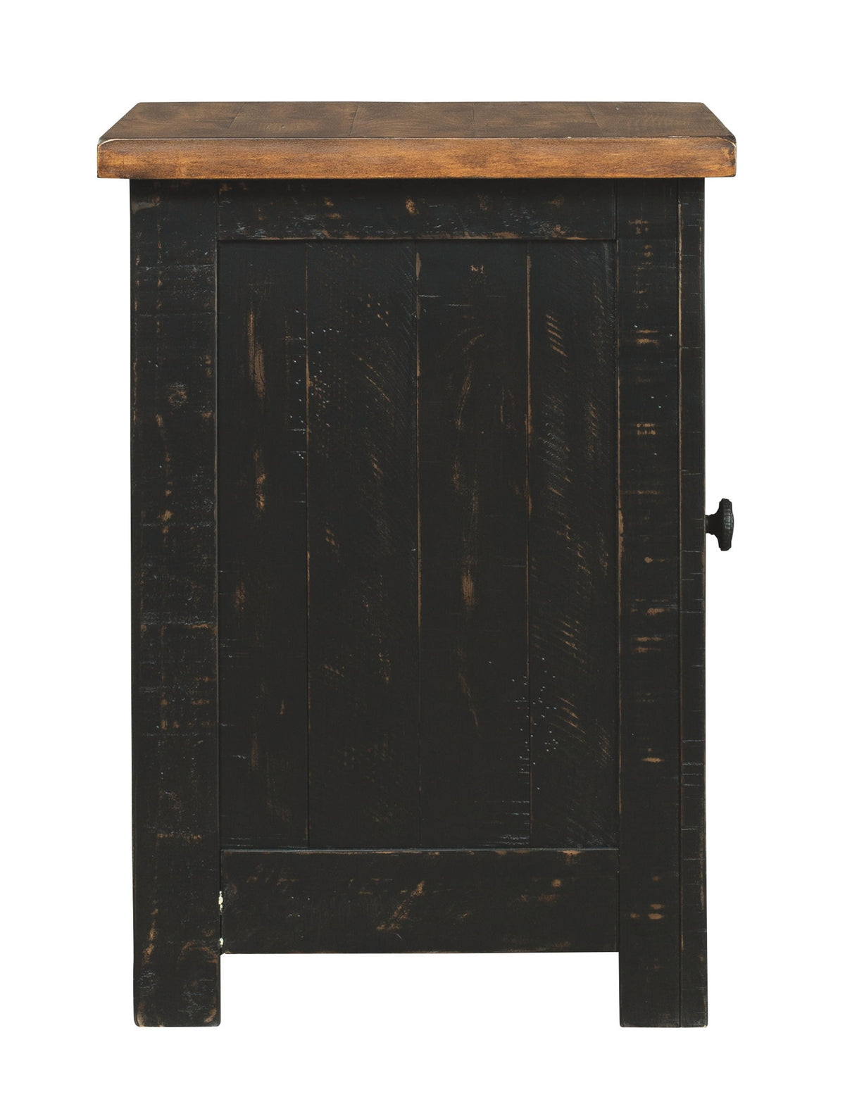Valebeck - Chair Side End Table - Black / Brown
