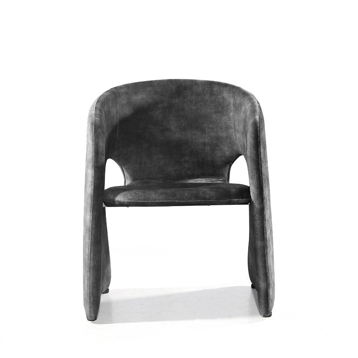 Malvern Modern Dark Grey Fabric Dining Chair