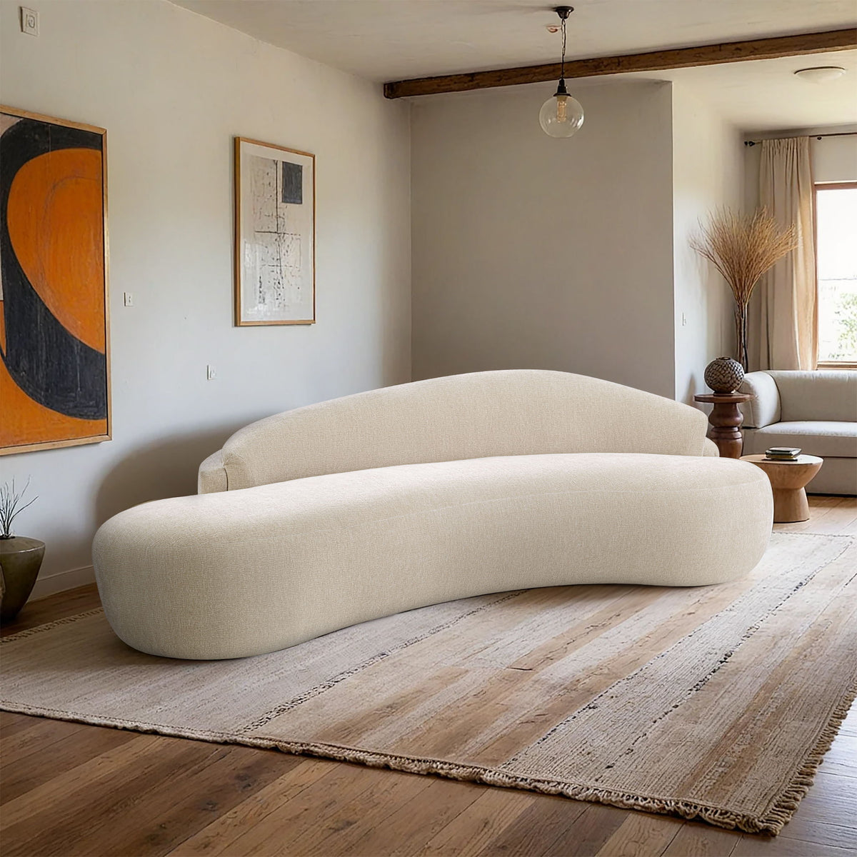 Caspian - Chenille Fabric Upholstered Sofa