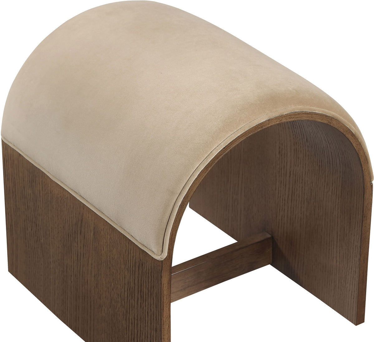Sable - Velvet Performance Fabric Upholstered Bench
