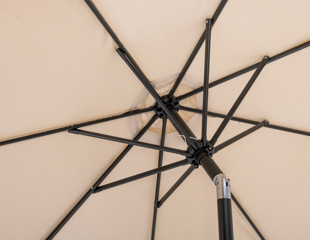 Amalfi - Aluminum Patio Umbrella - White Base / Black Pole