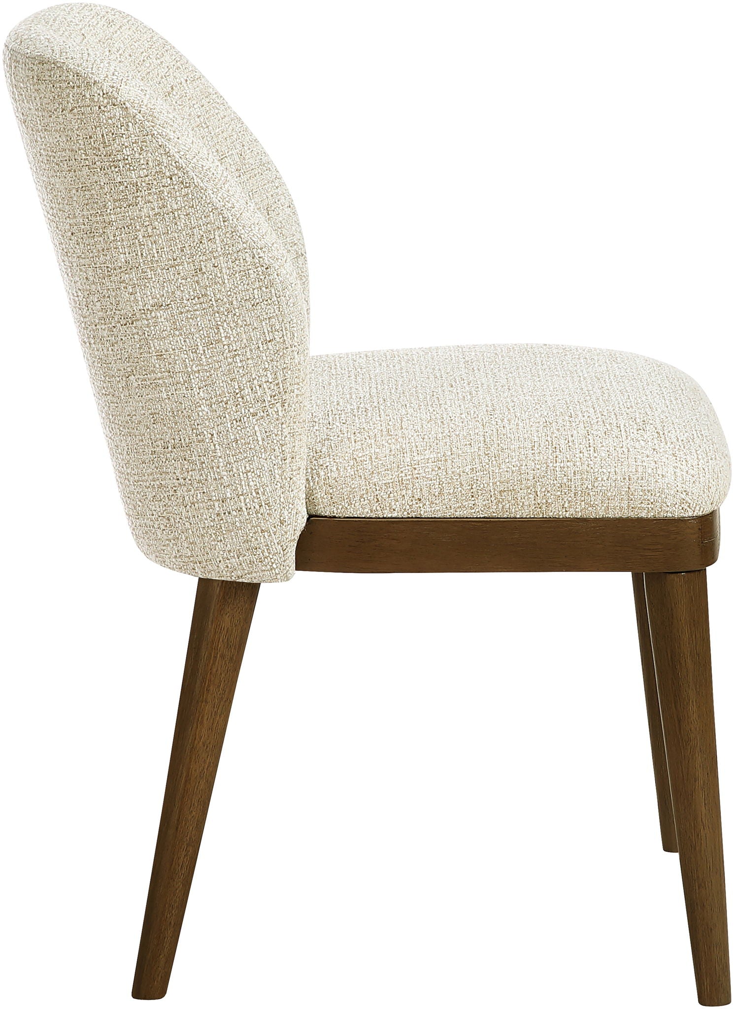 Valeo - Linen Textured Fabric Upholstered Dining Chair (Set of 2) - Painted Brown Base