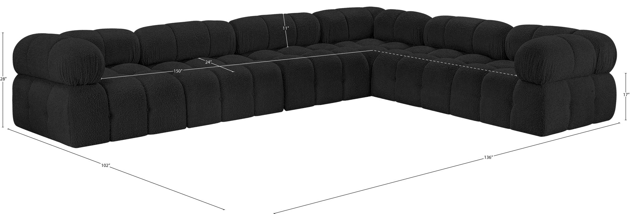Ames - 6 Piece Modular Corner Sectional