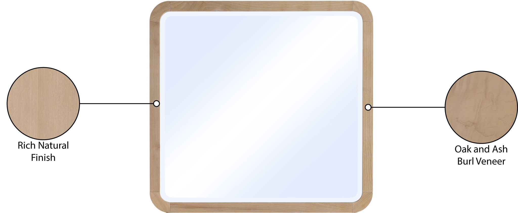 Giada - Solid Wood And Veneer Mirror