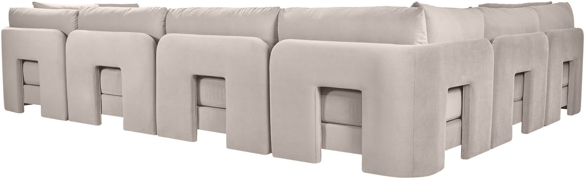 Hammond - Velvet Performance Fabric Upholstered 6 Piece Corner Sectional