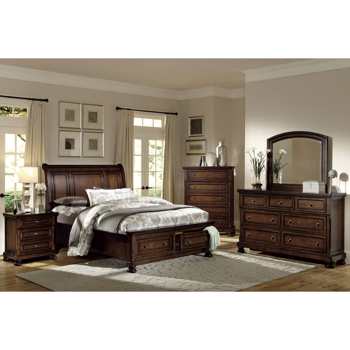 Cumberland - Nightstand, Hidden Drawer - Brown