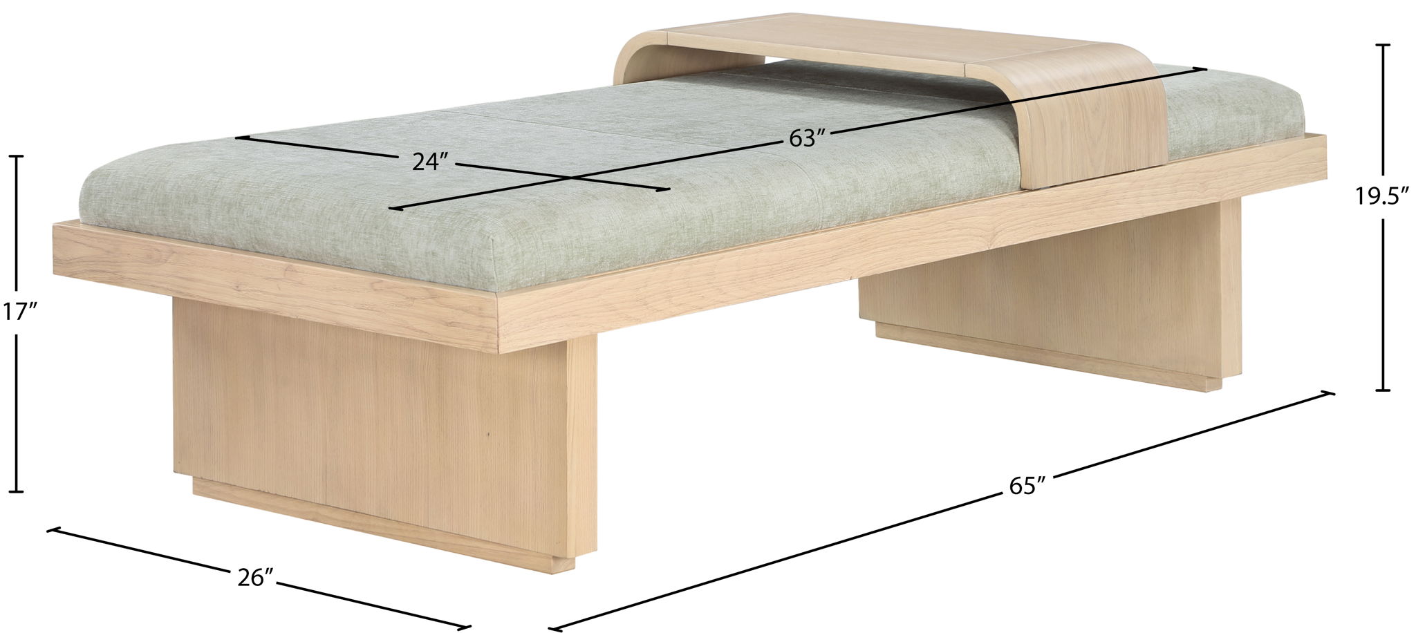 Arlington - Bench - Natural Base