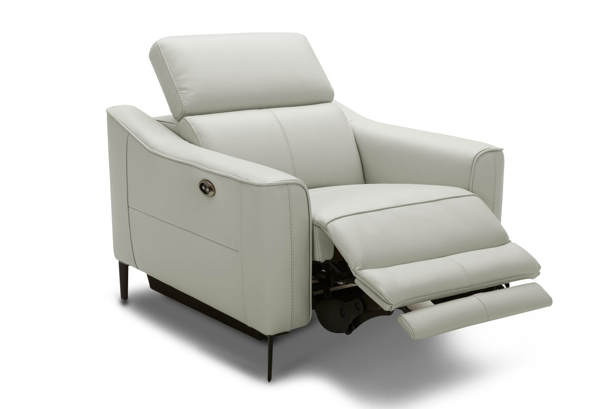 Eden - Modern Grey Leather Sofa Set
