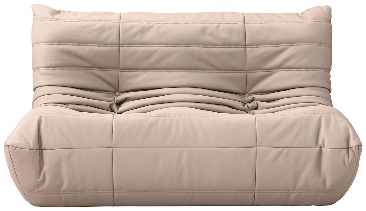 Relax - Vegan Leather 54.75" Upholstered Loveseat - Tan