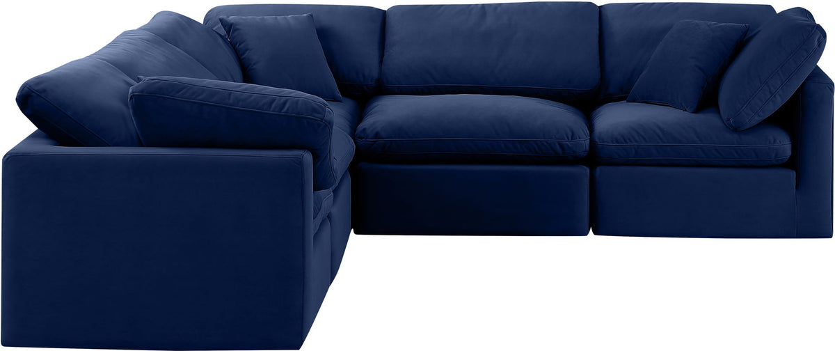 Indulge - Velvet 5 Piece Modular Corner Sectional