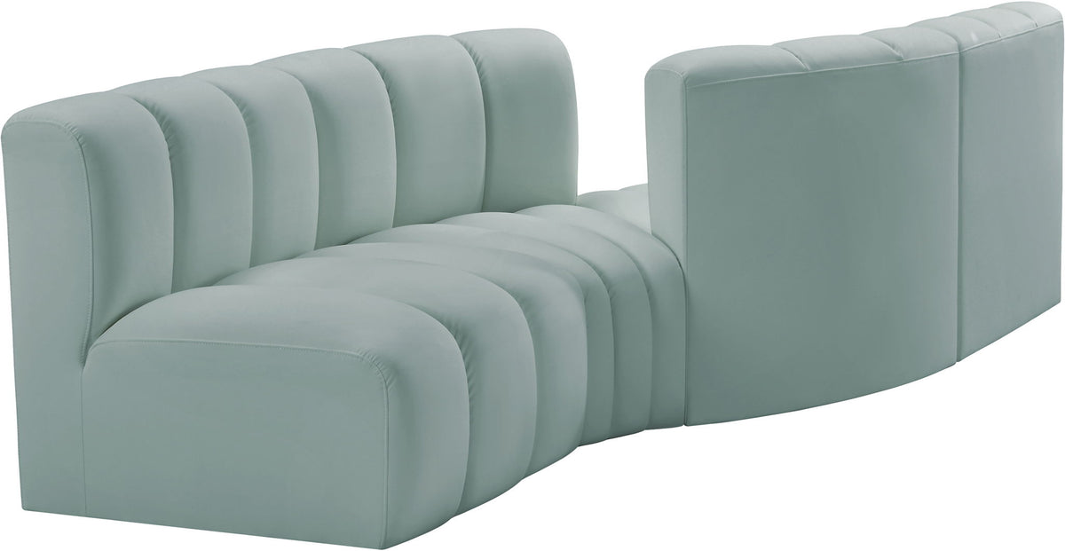 Arc - Faux Leather 4 Piece Sofa