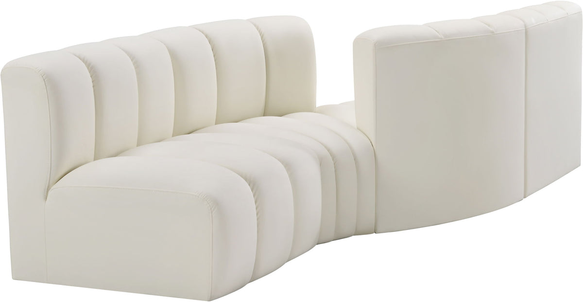 Arc - Faux Leather 4 Piece Sofa