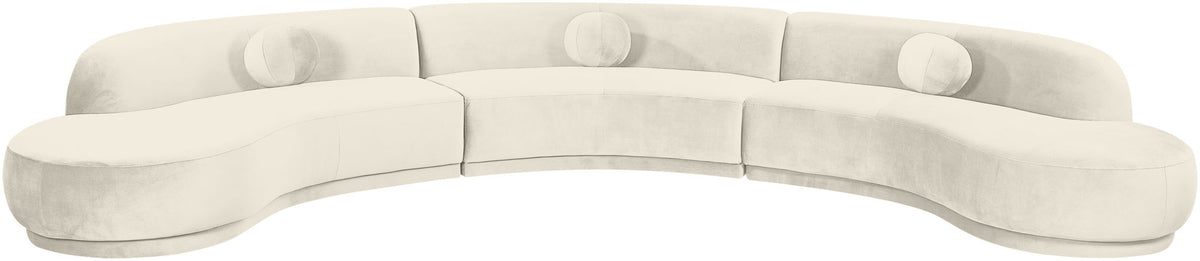 Avra - 177.5" Velvet Performance Fabric Upholstered Sectional
