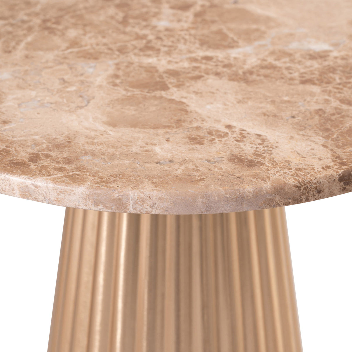 Cindra - Genuine Marble Top And Iron Base Table