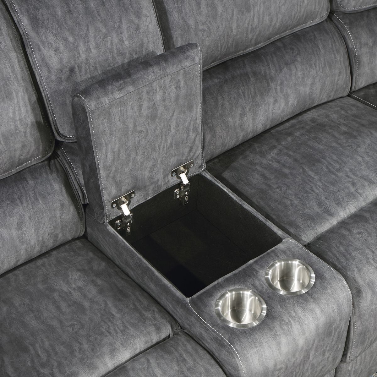 Muirfield - 3 Piece Reclining Sectional With Left Console - Gray