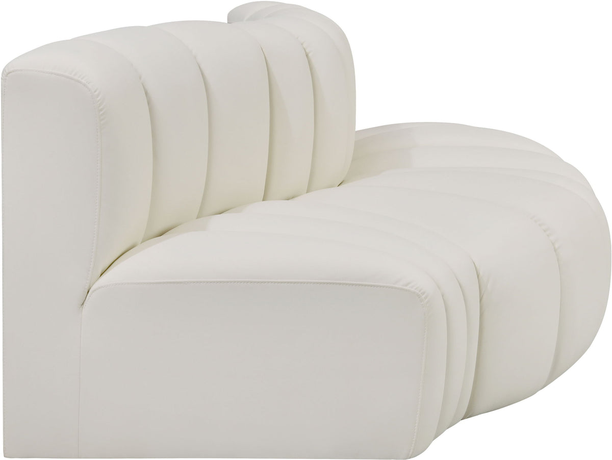 Arc - Faux Leather 3 Piece Modular Sofa