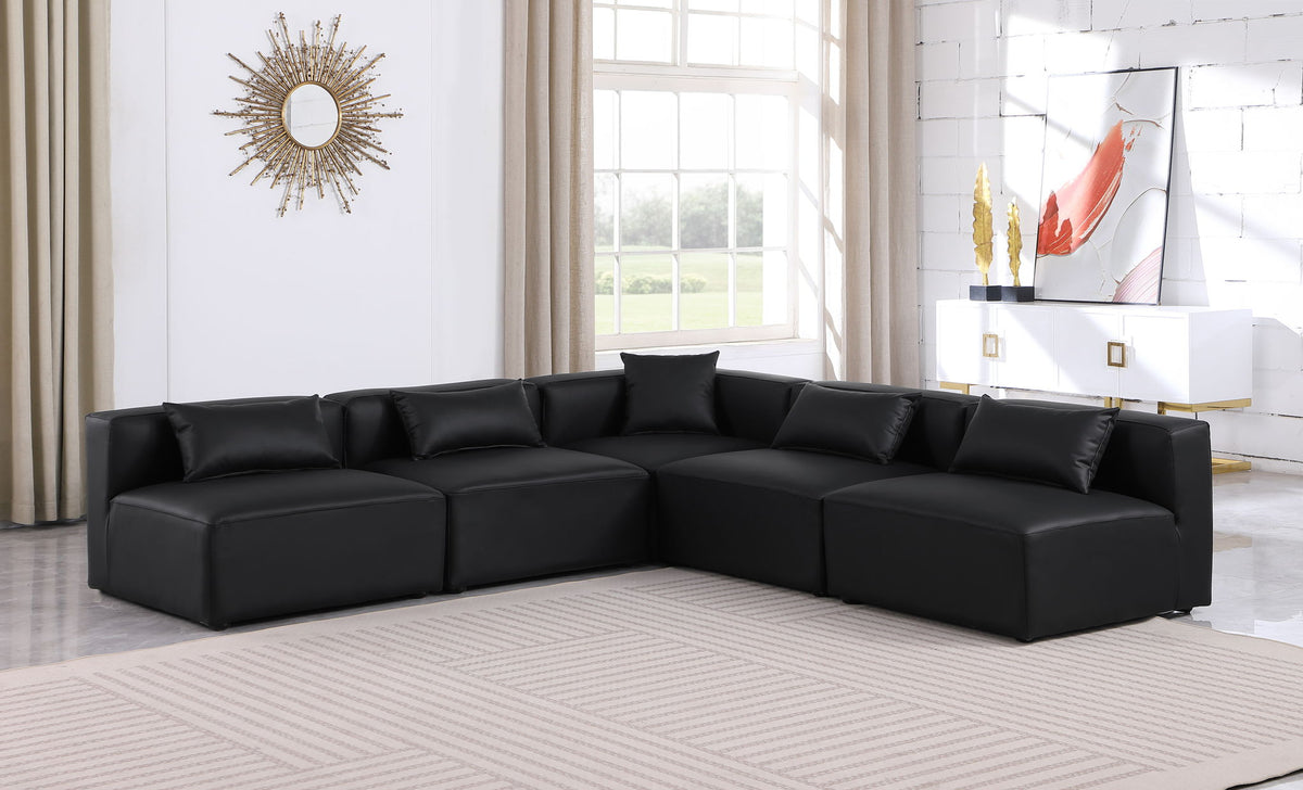 Cube - 5 Piece Modular Corner Armless Sectional