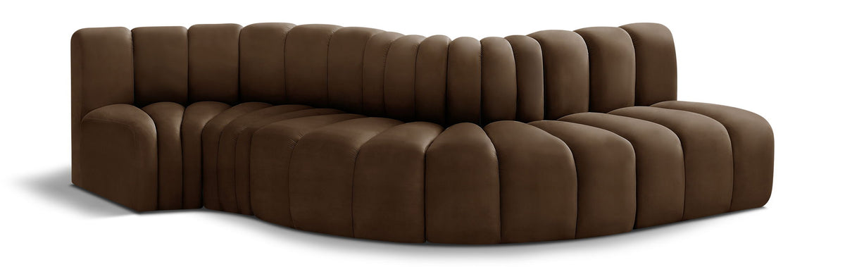 Arc - Velvet 5 Piece Modular Sofa