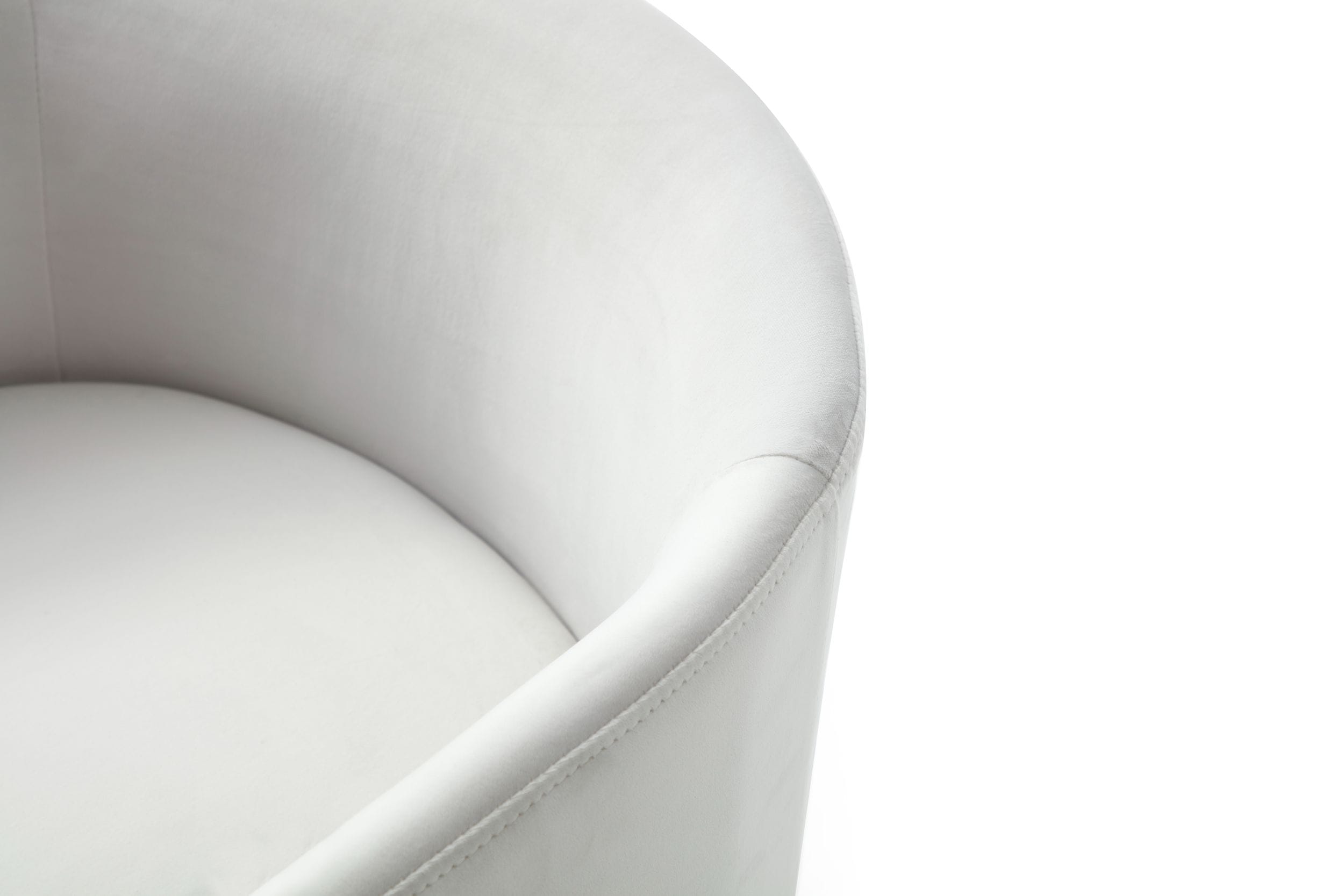 Modrest Elisa - Modern Beige Velvet & Brass Dining Chair