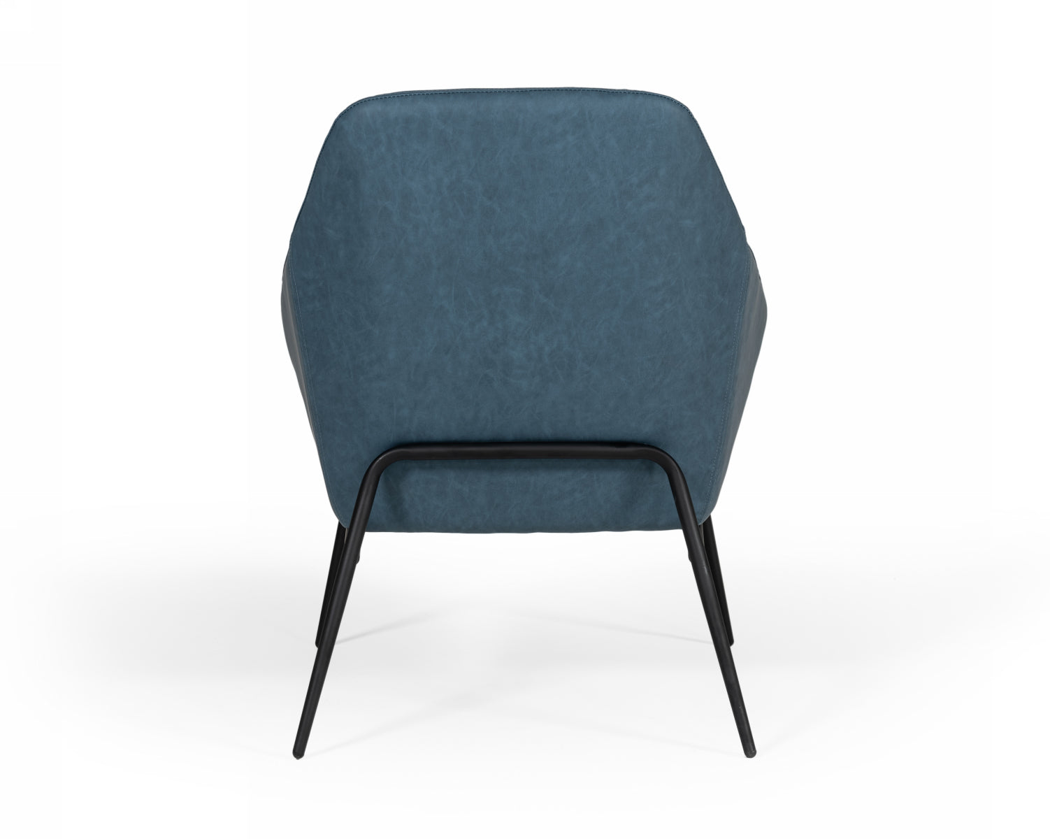 Modrest Esteban - Industrial Blue Eco-Leather Accent Chair