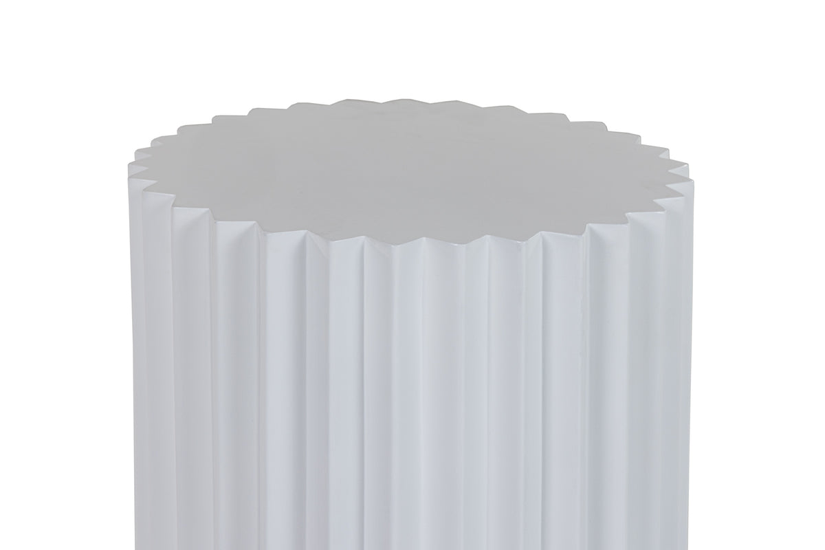 Evadale - Modern White Concrete End Table