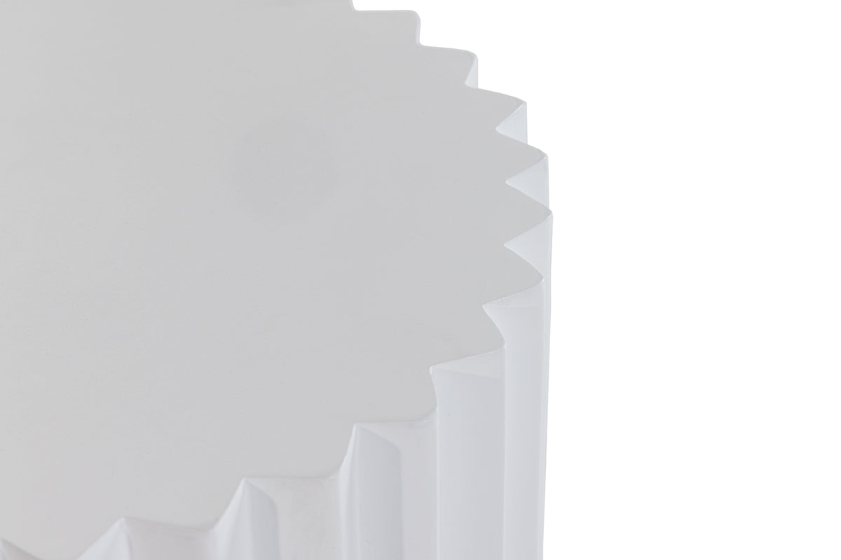 Evadale - Modern White Concrete End Table