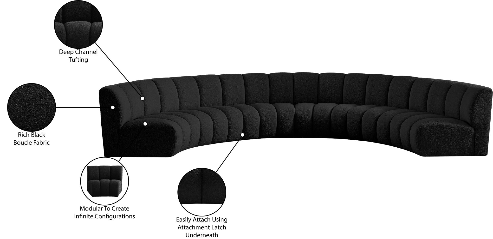 Infinity - 6 Piece Boucle Modular Sectional