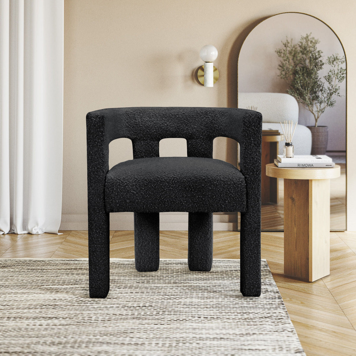 Athena - Boucle Fabric Dining Chair