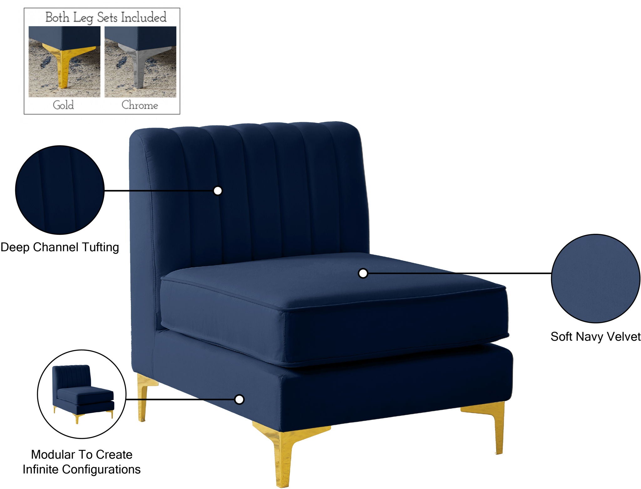 Alina - Armless Chair
