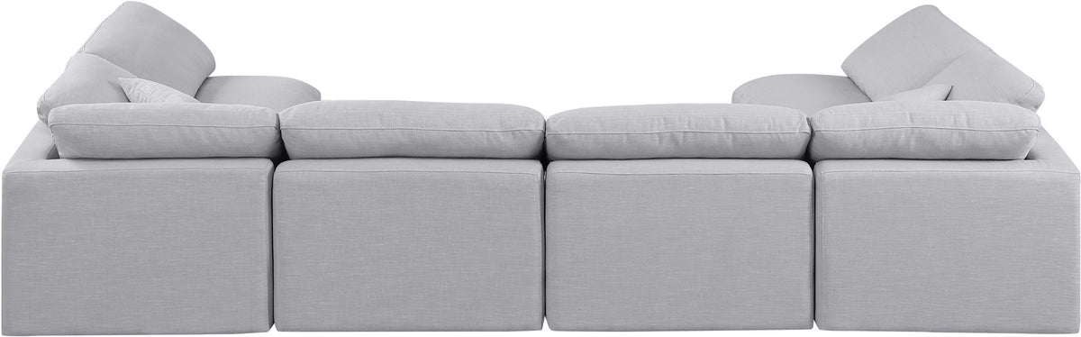 Indulge - Linen 6 Piece Modular U-Shaped Sectional
