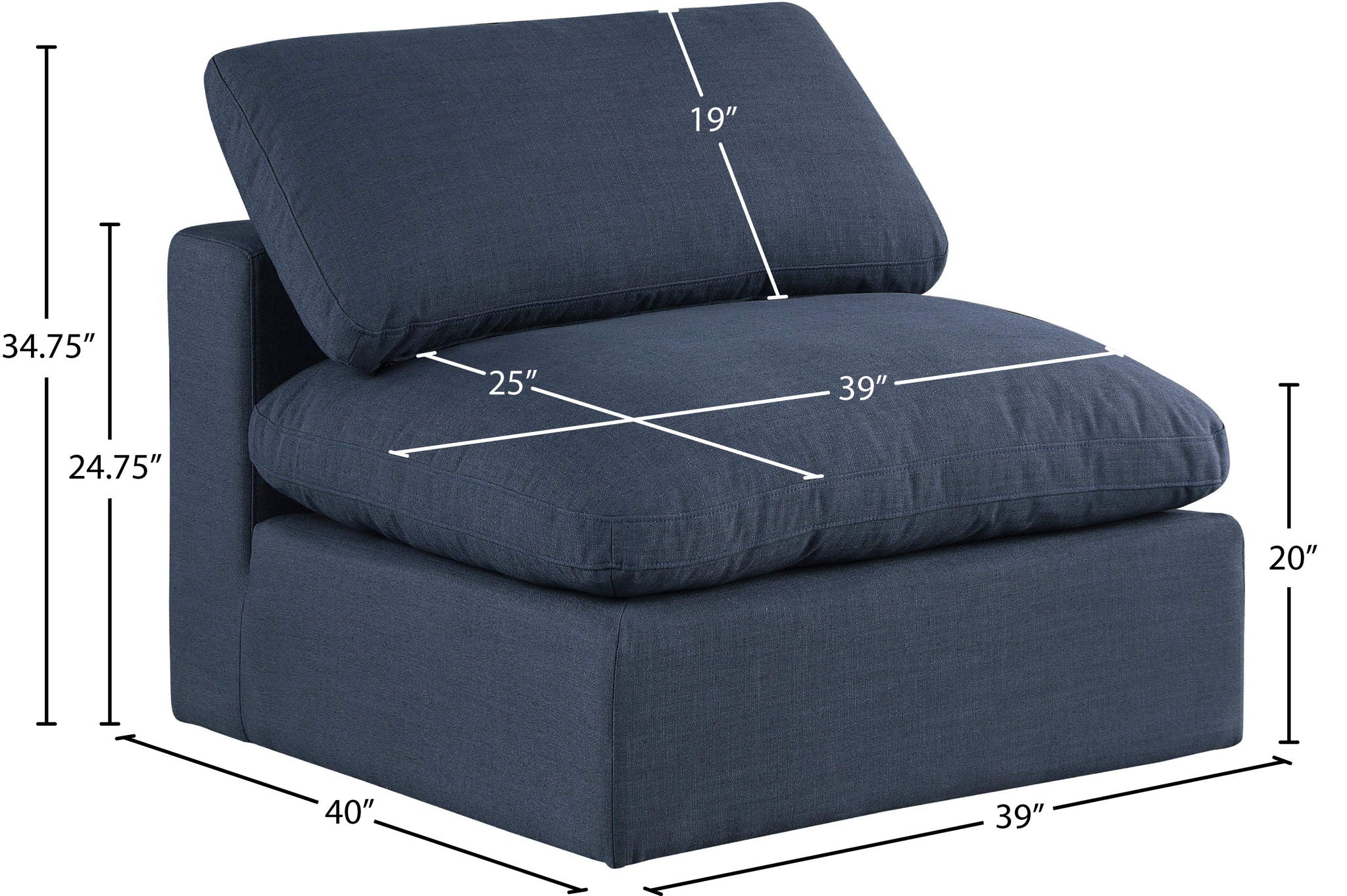 Comfy - Linen Armless Chair