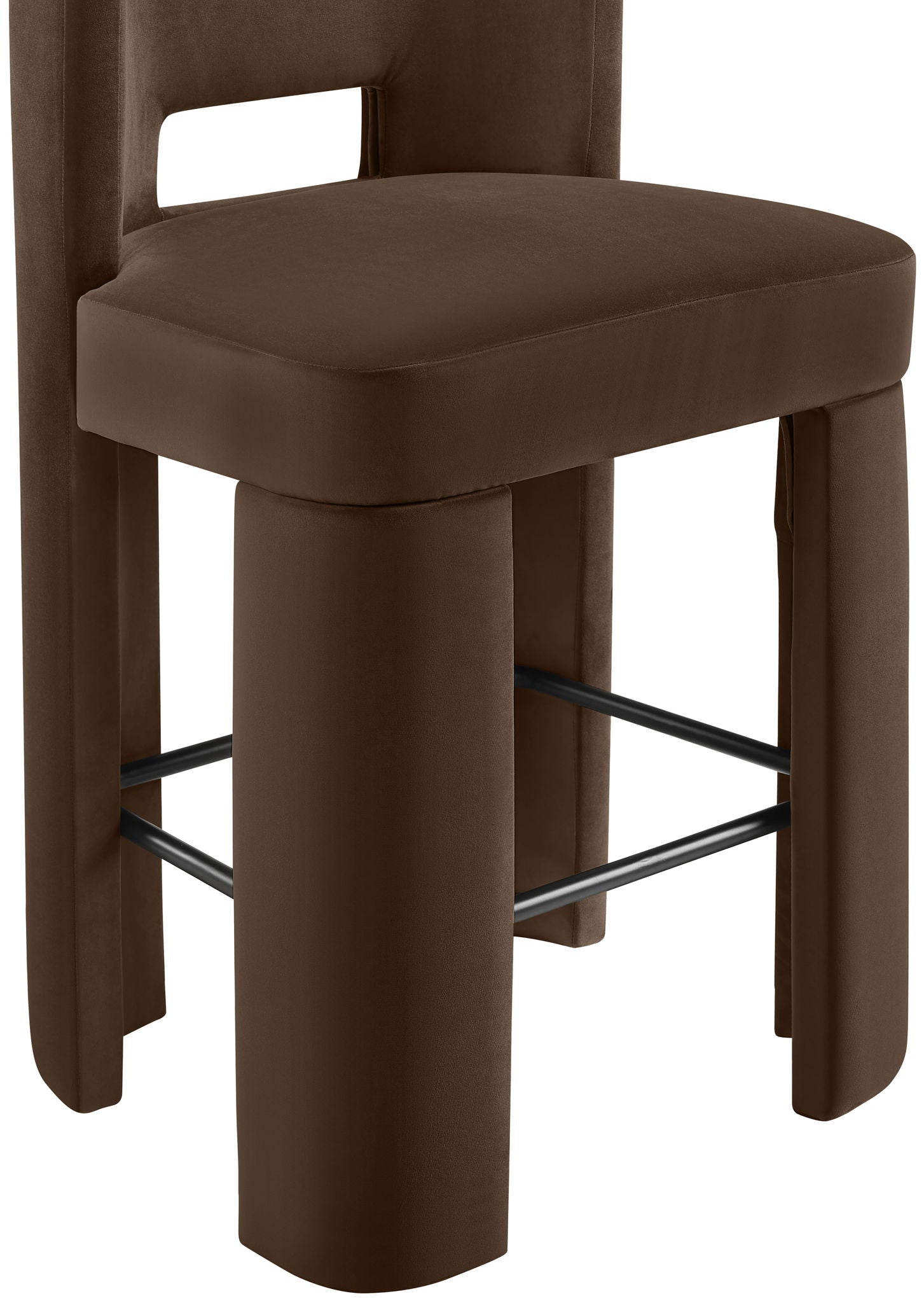 Zuno - Velvet Performance Fabric Upholstered Bar Stool (Set of 2)