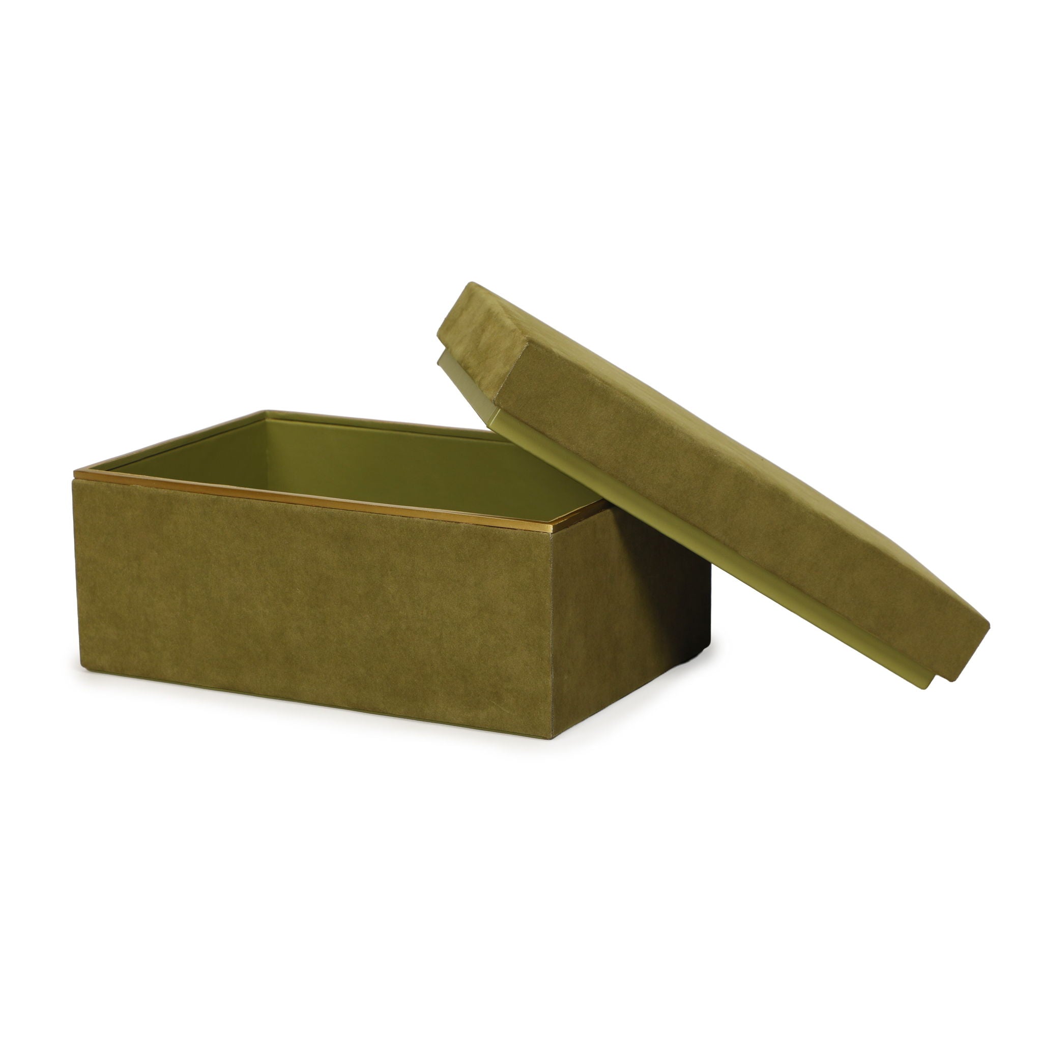 Pisa - Vegan Suede Contract-Grade Storage Box - Green