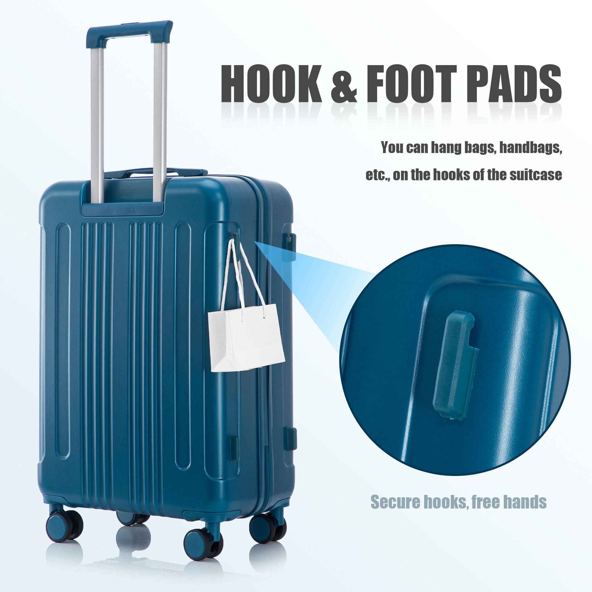 Spinner Luggage Set 20" / 24"/ 28", Lightweight Hard Shell With 360° Silent Wheels