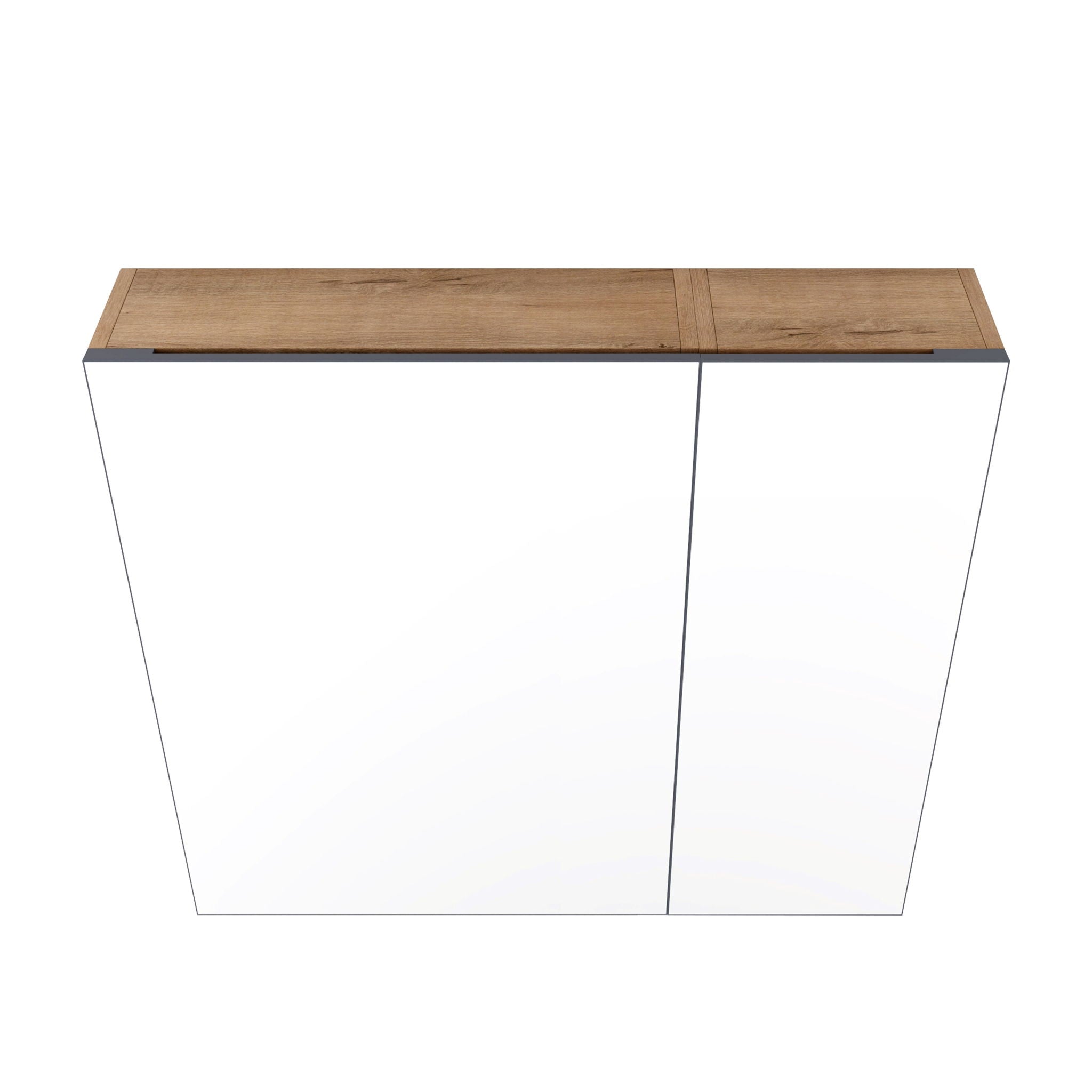 29.63" Wall Mounted Cabinet With Adjustable Shelves Storage Cabinet For Bathroom - Imitative Oak