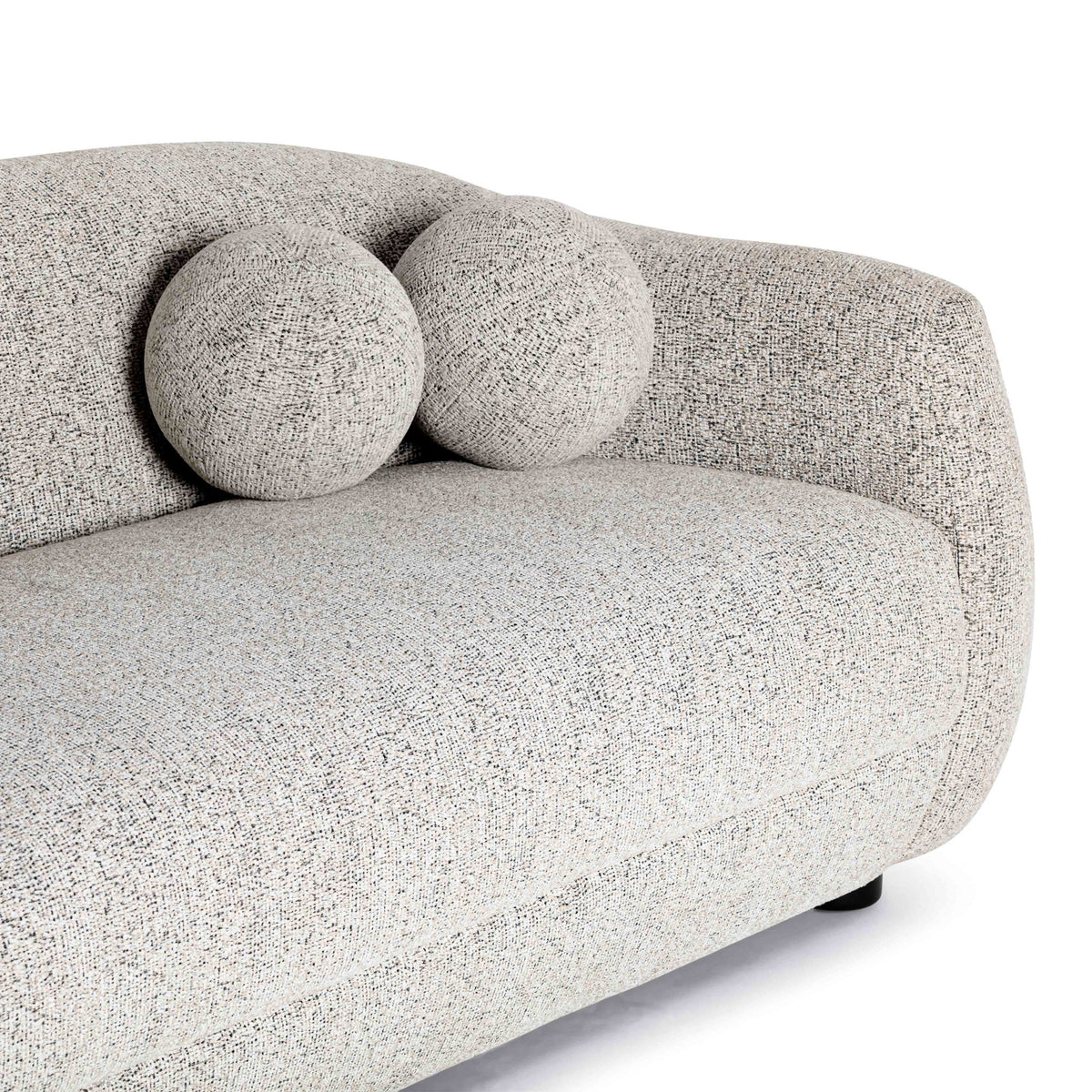 Judy - Woven Fabric Sofa - Black / White