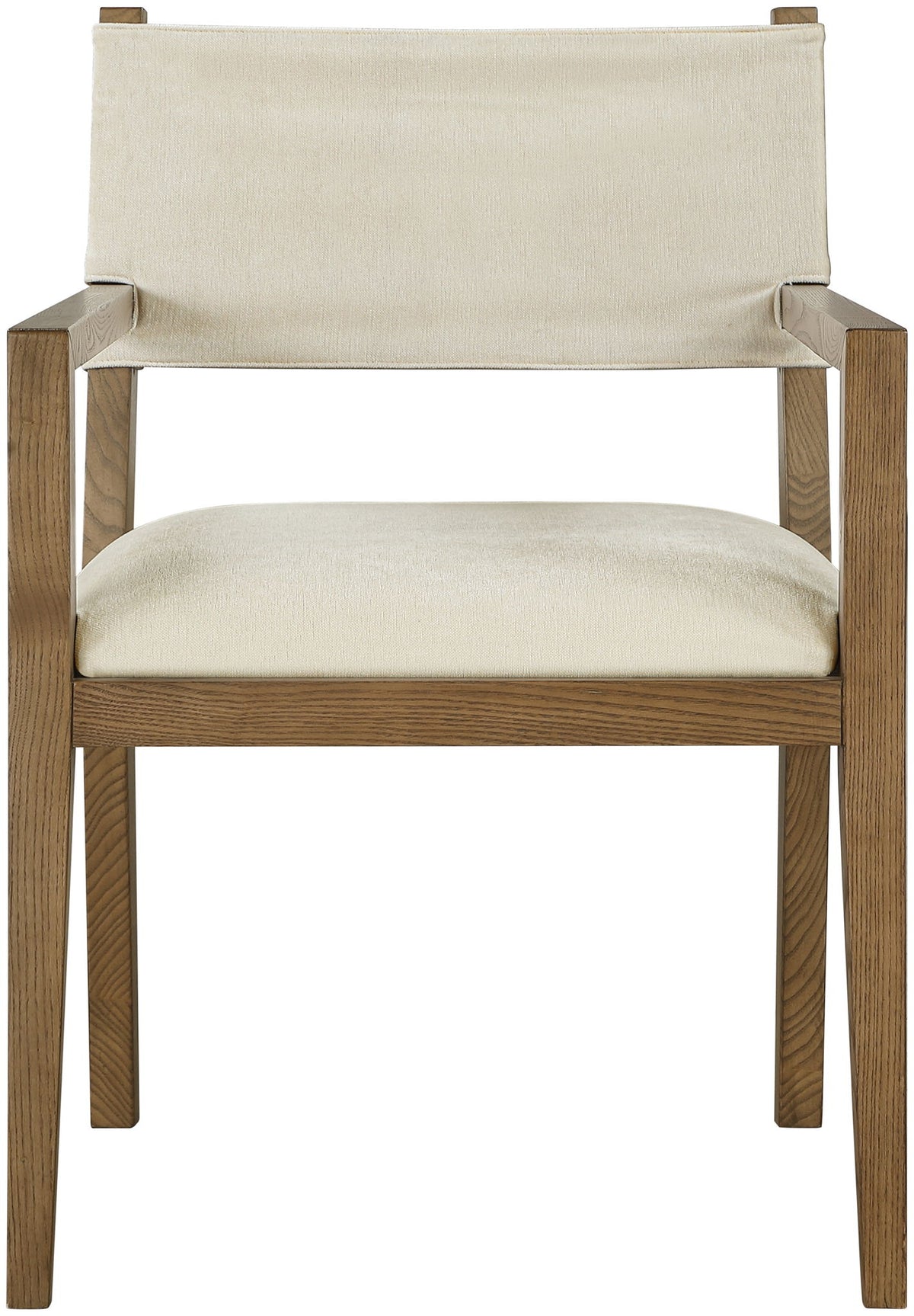 Avon - Linen Textured Performance Fabric Dining Arm Chair