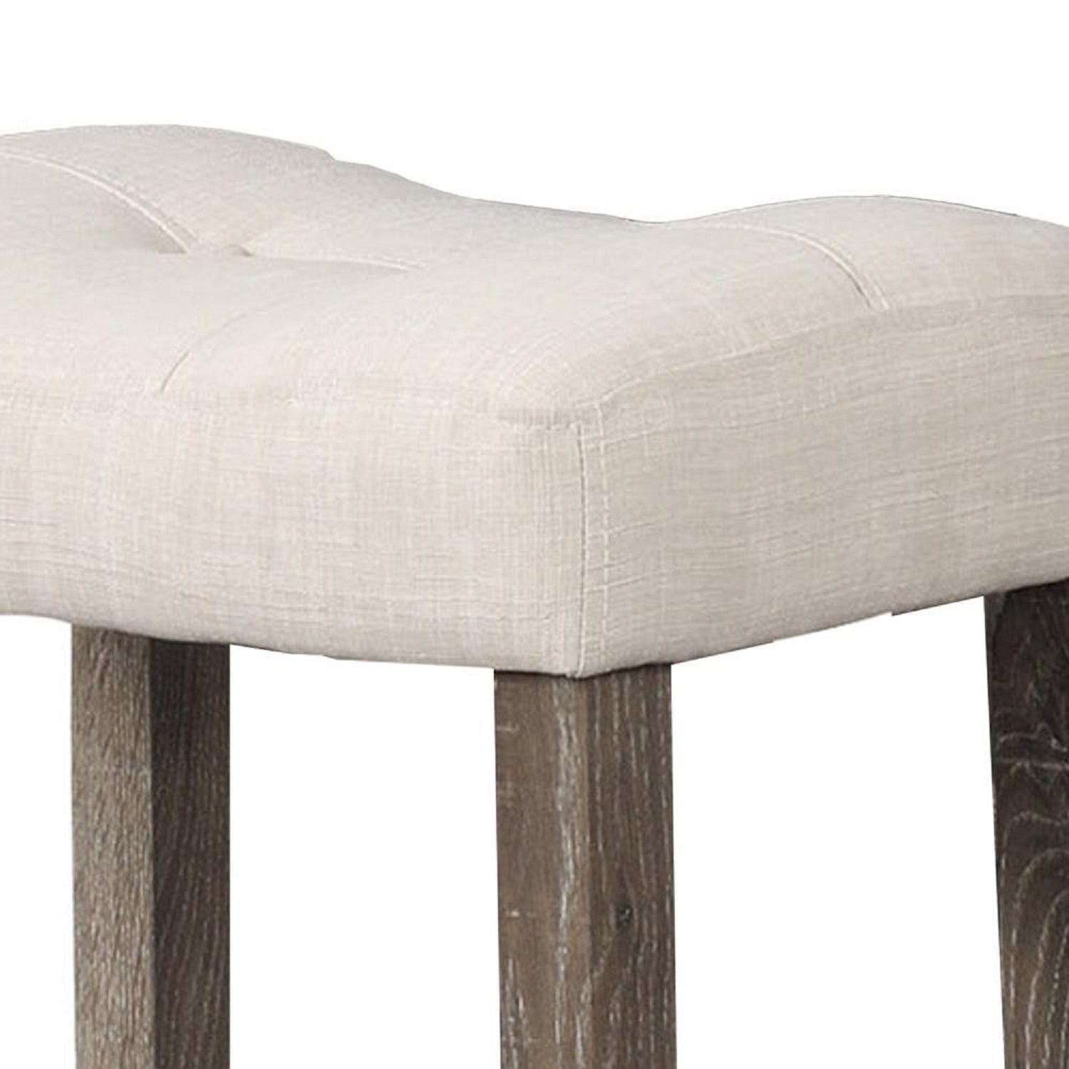 Transitional Counter Dining Set With 4 Tufted Stools