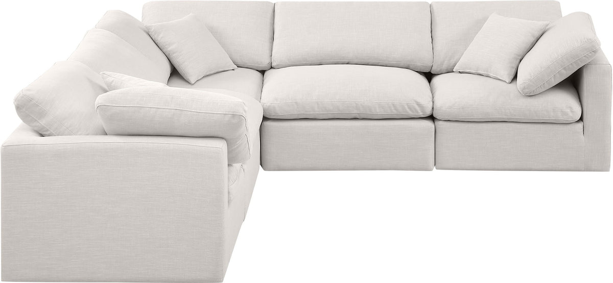Indulge - Linen 5 Piece Modular Corner Sectional